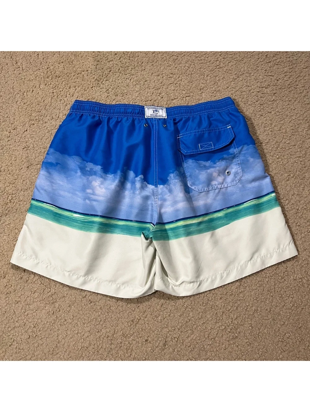 Southern Tide Mens Bermuda Triangle Graphic Printed Swim Trunks Size XL